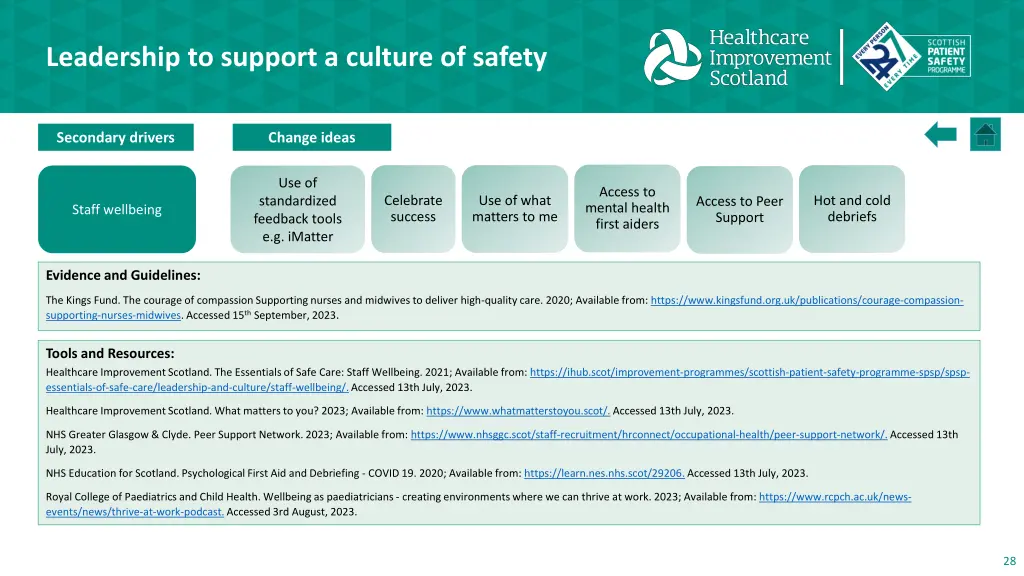 leadership to support a culture of safety 1