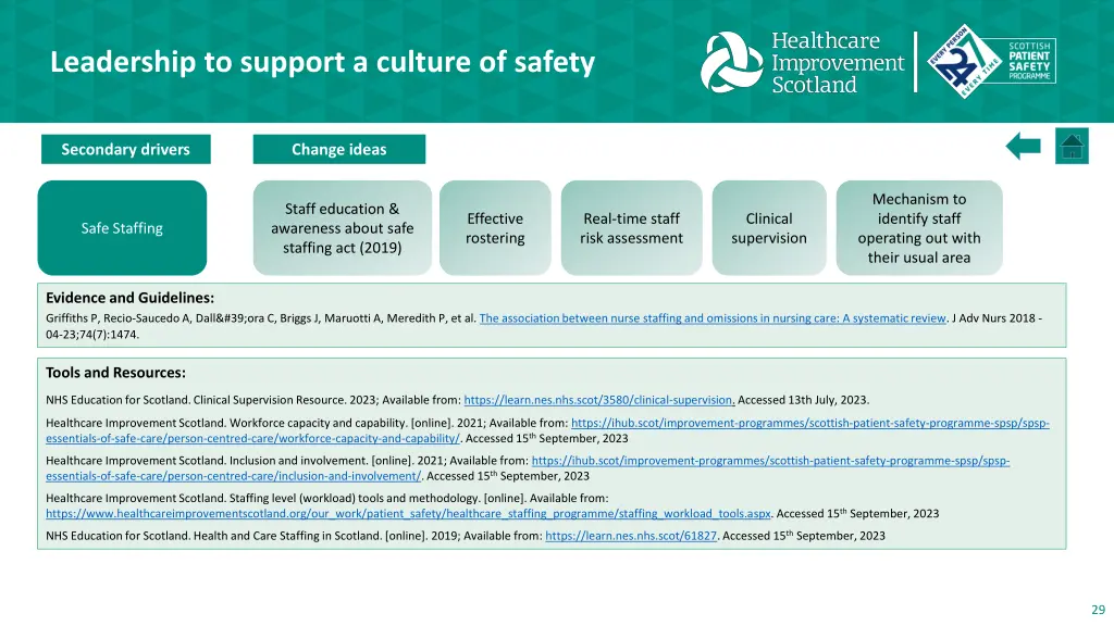 leadership to support a culture of safety 2