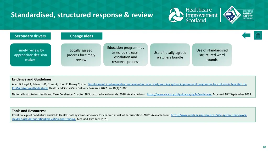 standardised structured response review
