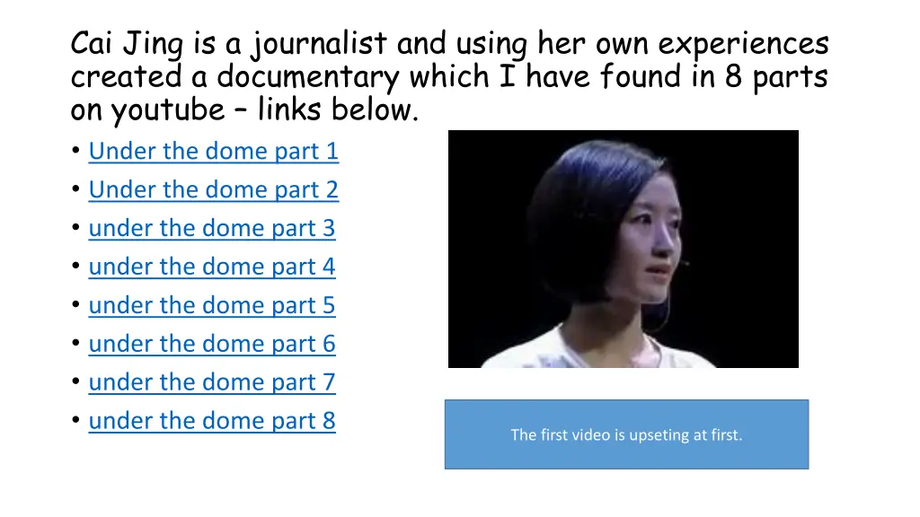 cai jing is a journalist and using