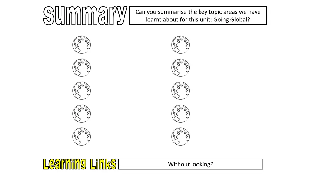 can you summarise the key topic areas we have