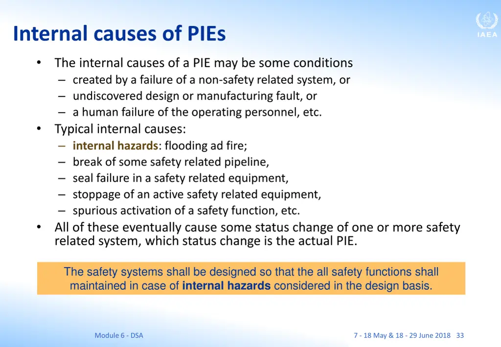 internal causes of pies