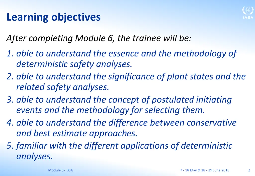 learning objectives