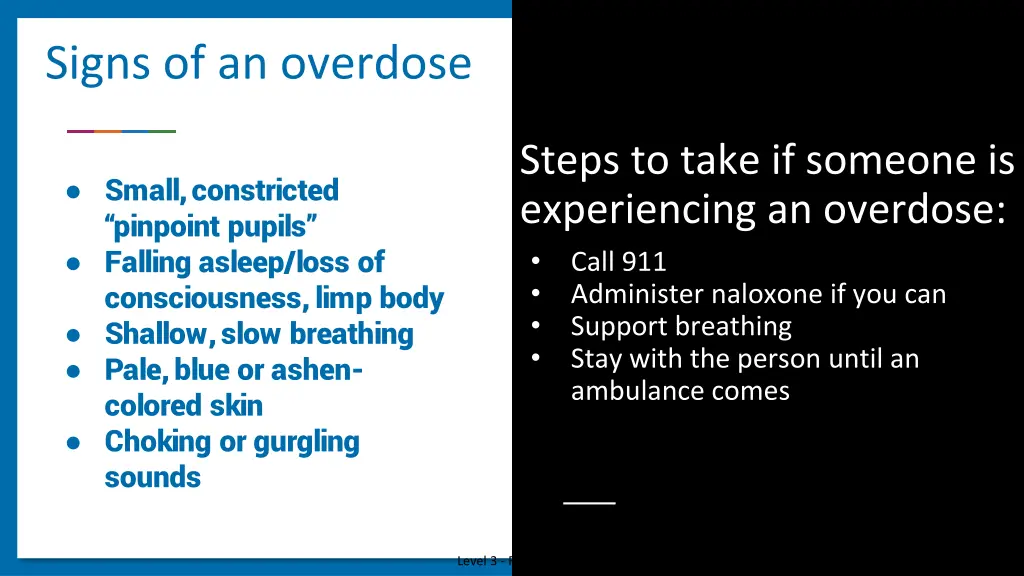 signs of an overdose