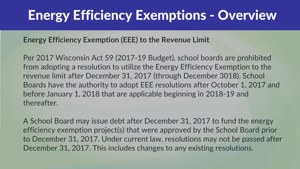 energy efficiency exemptions overview 1