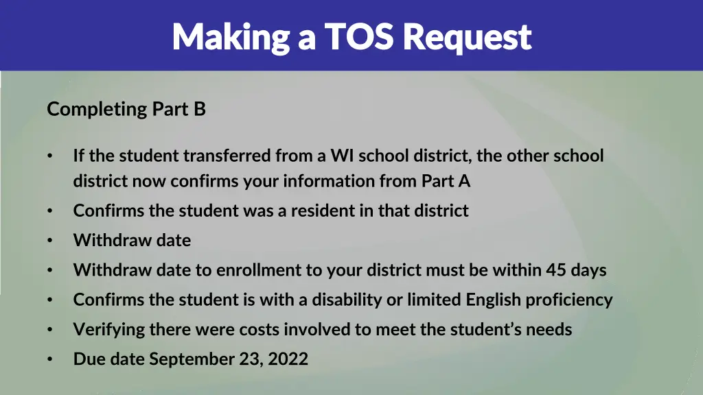 making a tos request making a tos request 2