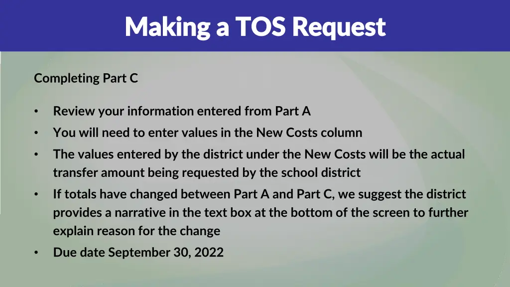 making a tos request making a tos request 3