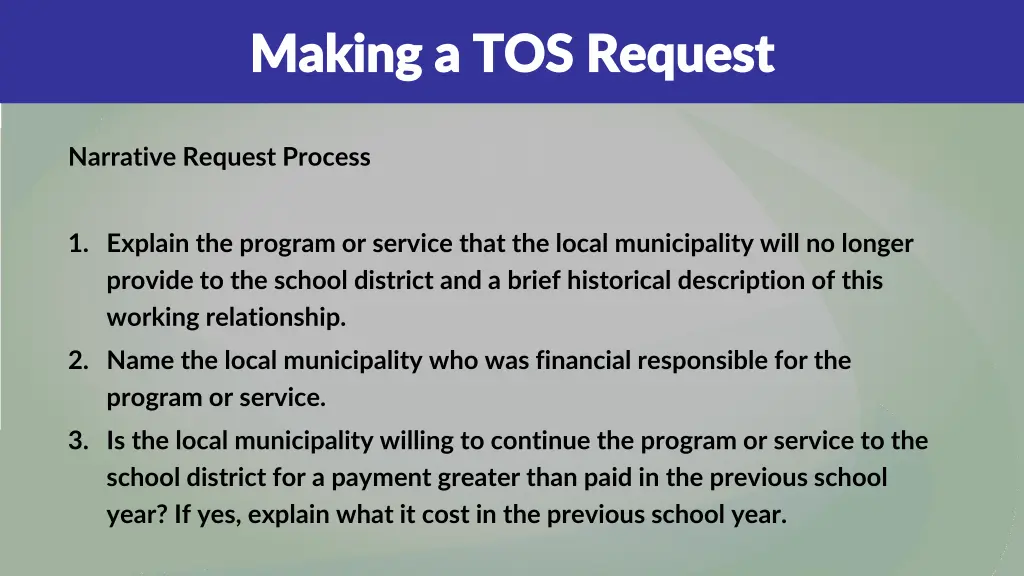 making a tos request making a tos request 4