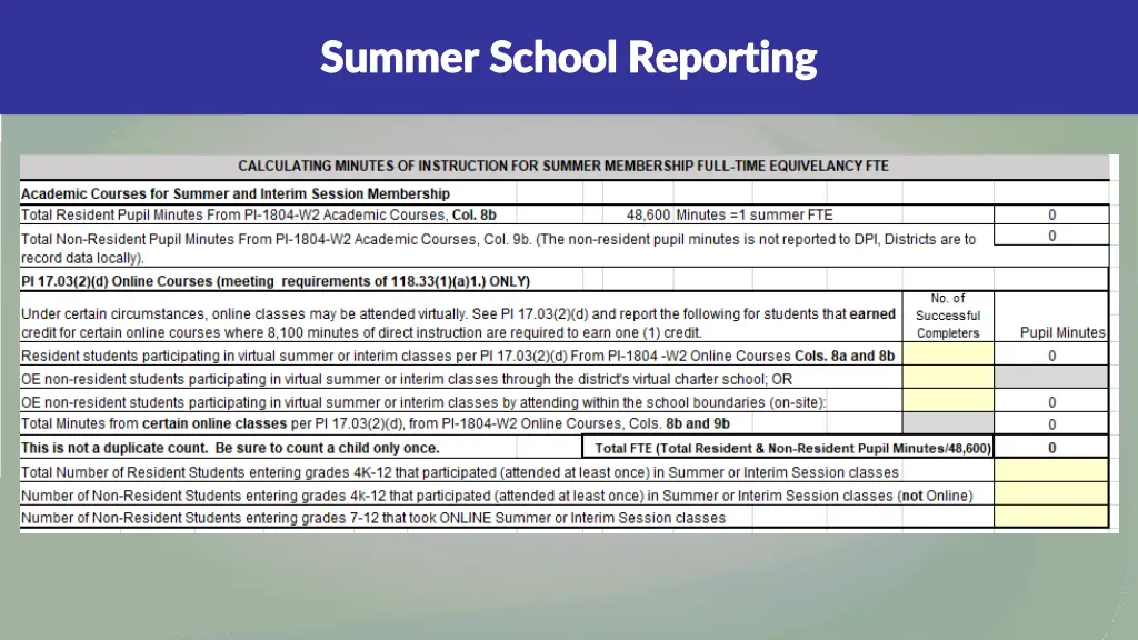 summer school reporting summer school reporting 1