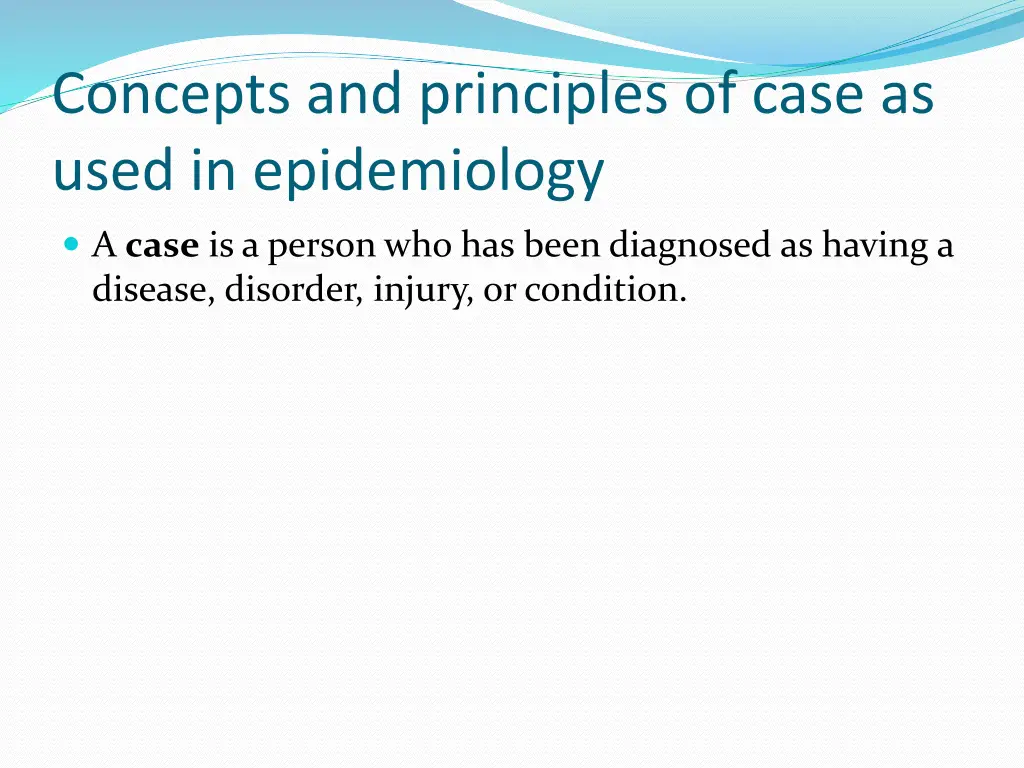 concepts and principles of case as used