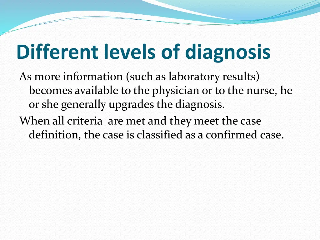 different levels of diagnosis 1