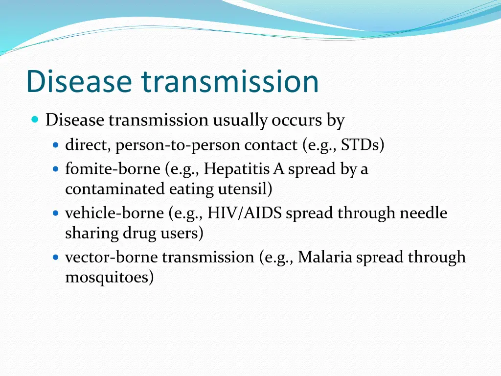 disease transmission