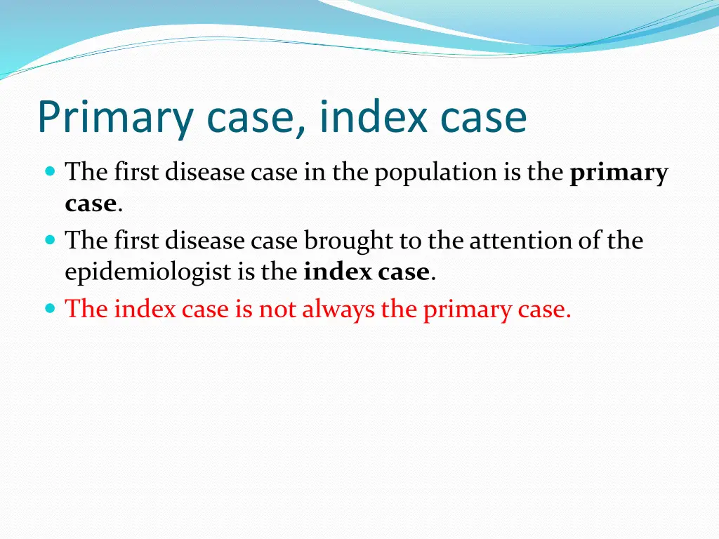 primary case index case