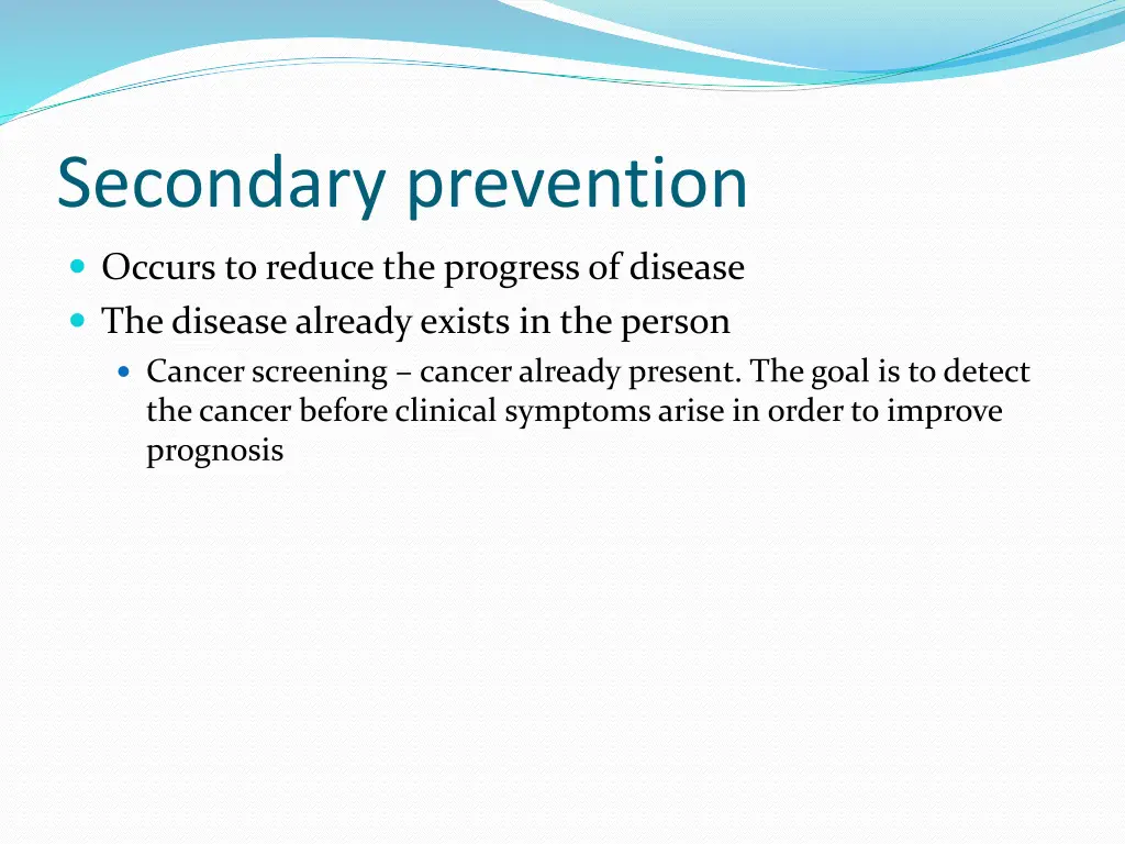secondary prevention
