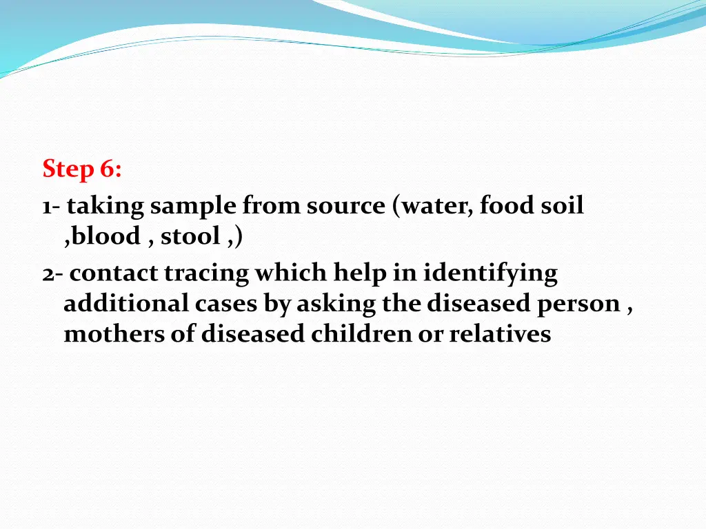step 6 1 taking sample from source water food