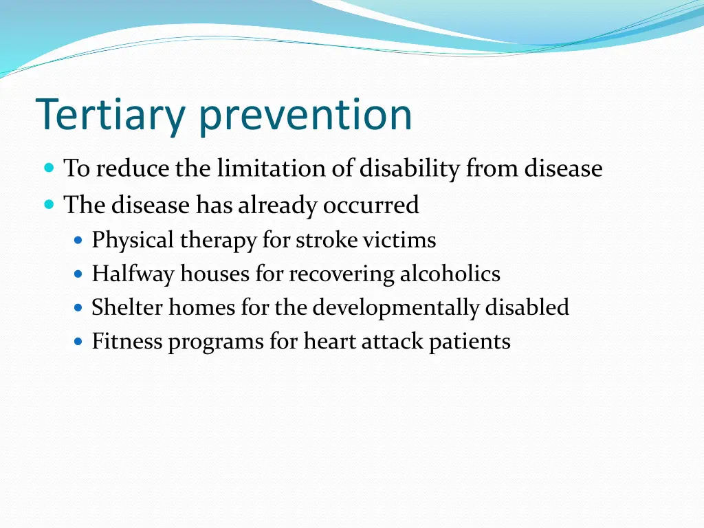tertiary prevention