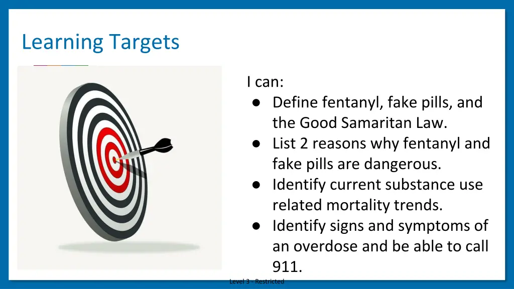 learning targets