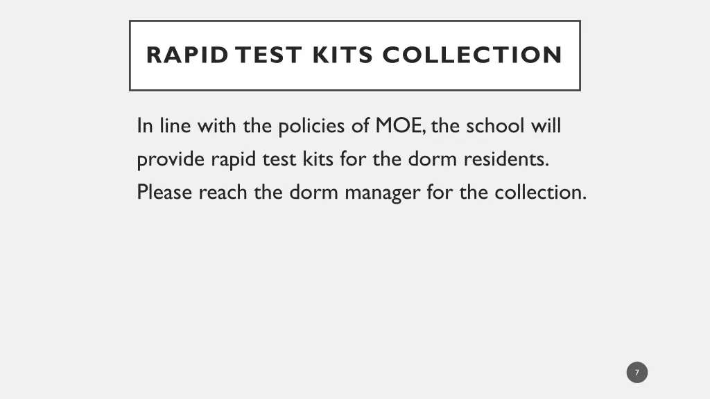 rapid test kits collection
