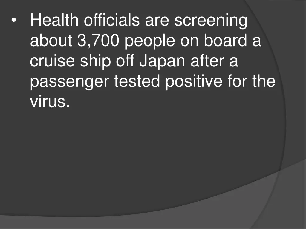 health officials are screening about 3 700 people