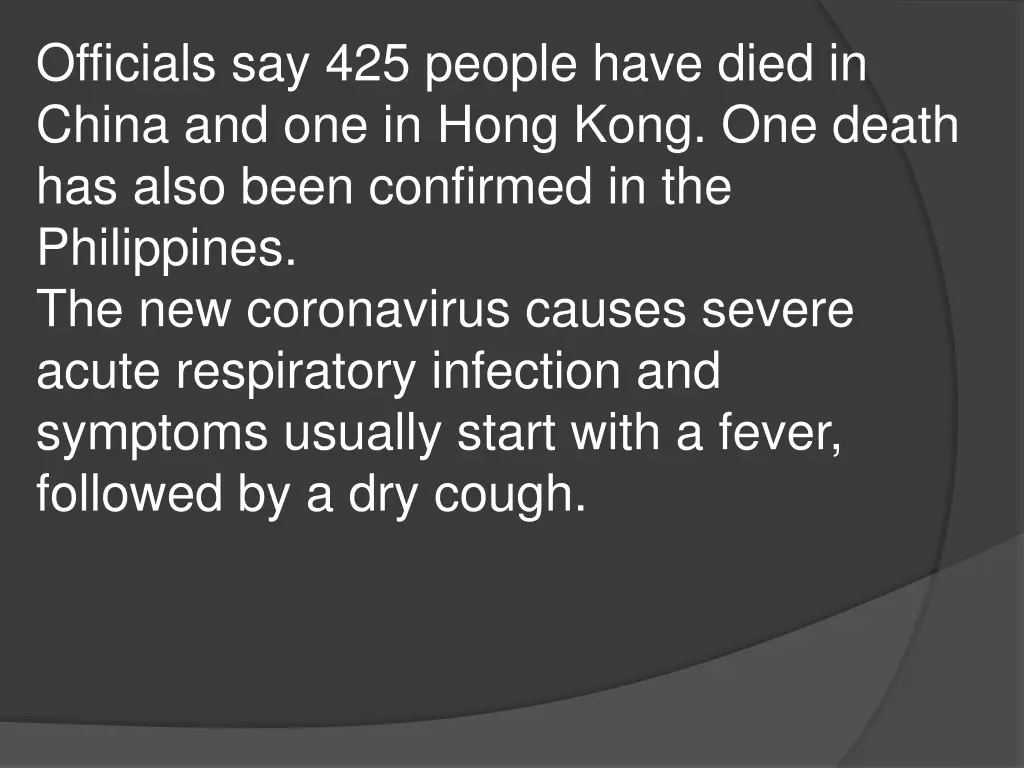 officials say 425 people have died in china