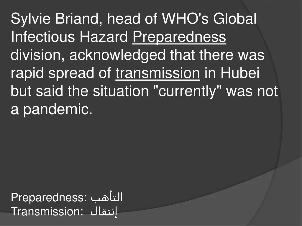 sylvie briand head of who s global infectious