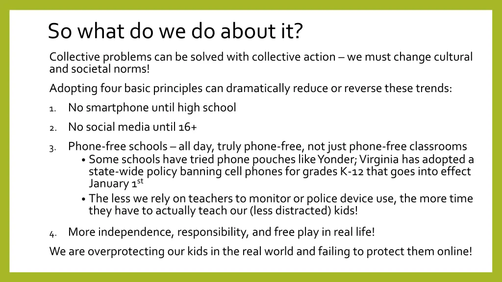 so what do we do about it