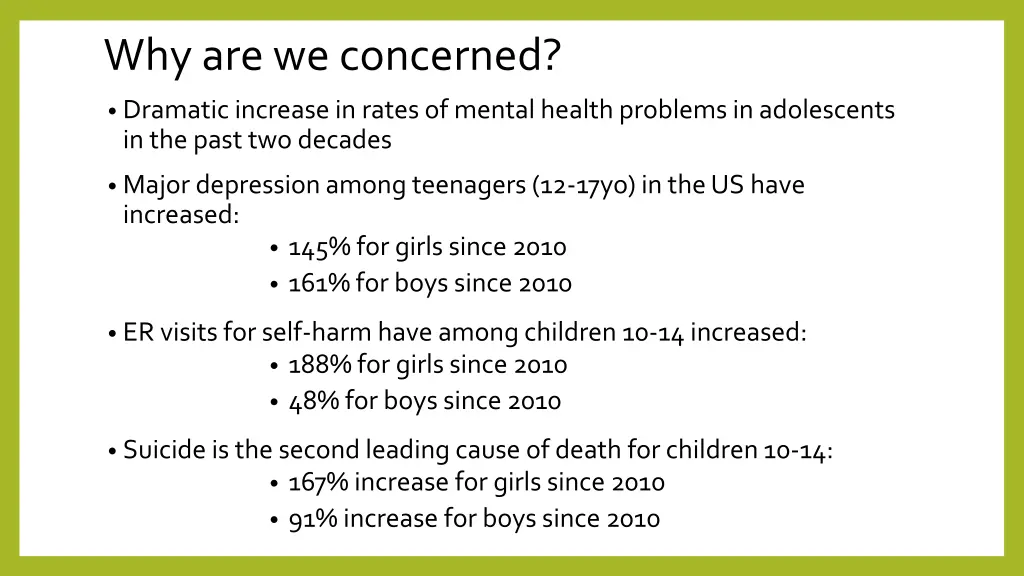 why are we concerned