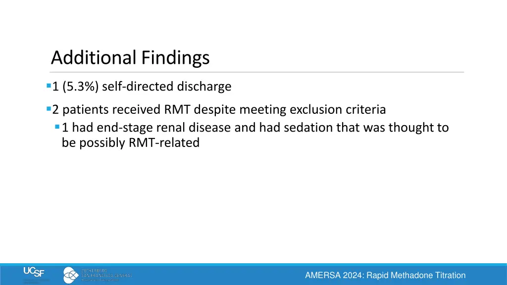 additional findings