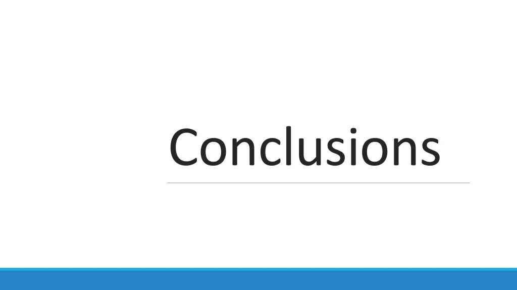 conclusions