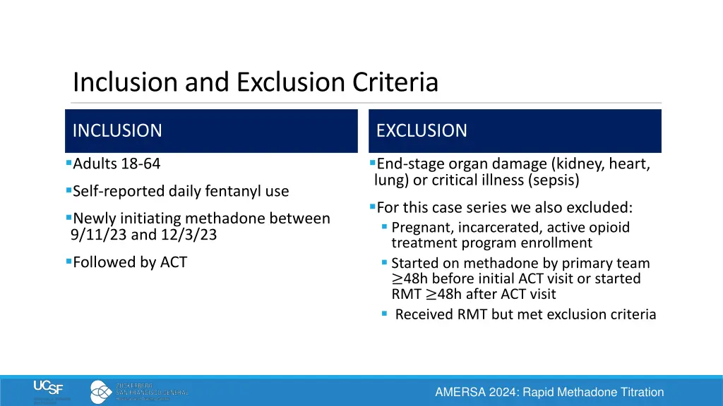 inclusion and exclusion criteria