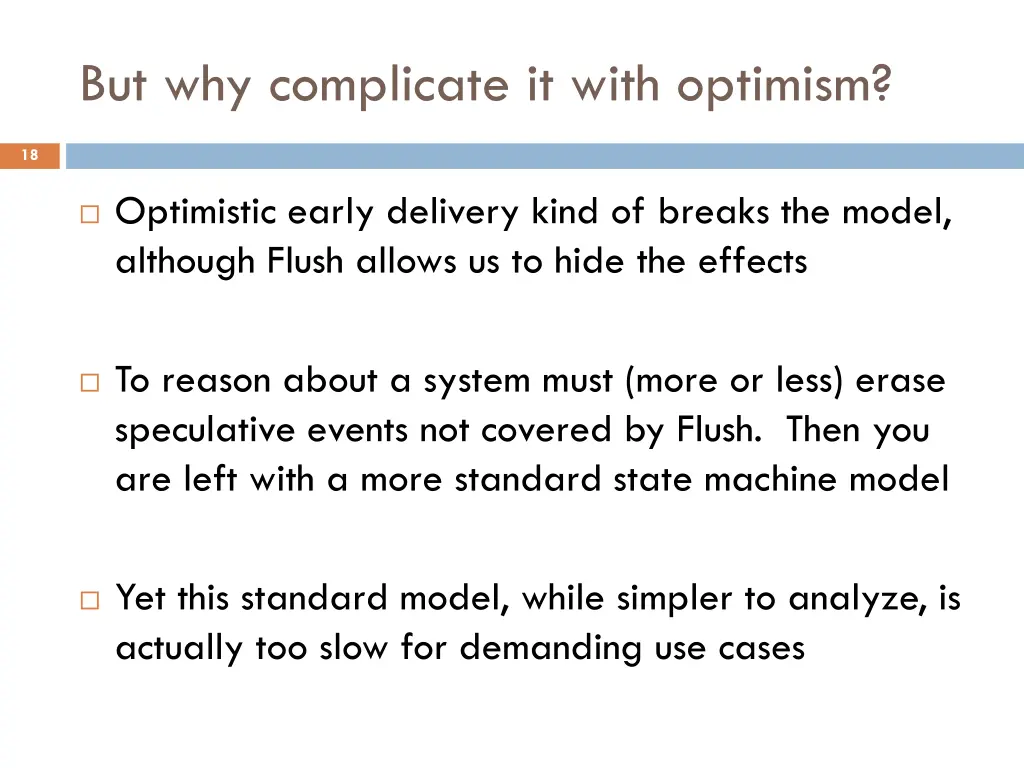 but why complicate it with optimism