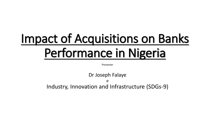 impact of acquisitions on banks impact