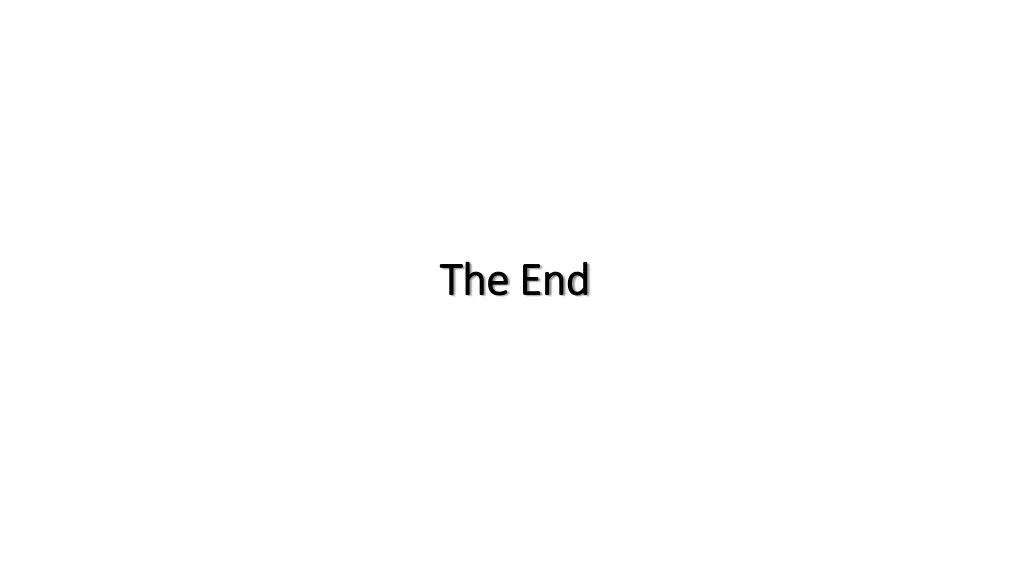 the end the end