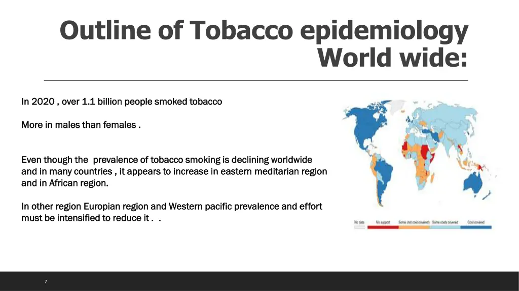 outline of tobacco epidemiology