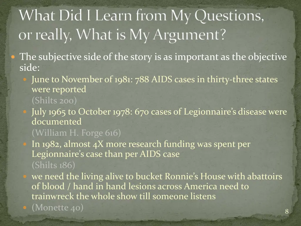 what did i learn from my questions or really what