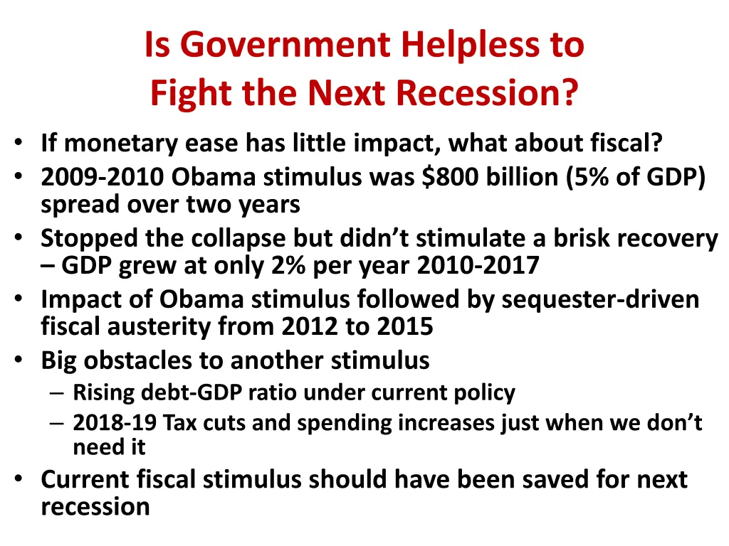 is government helpless to fight the next