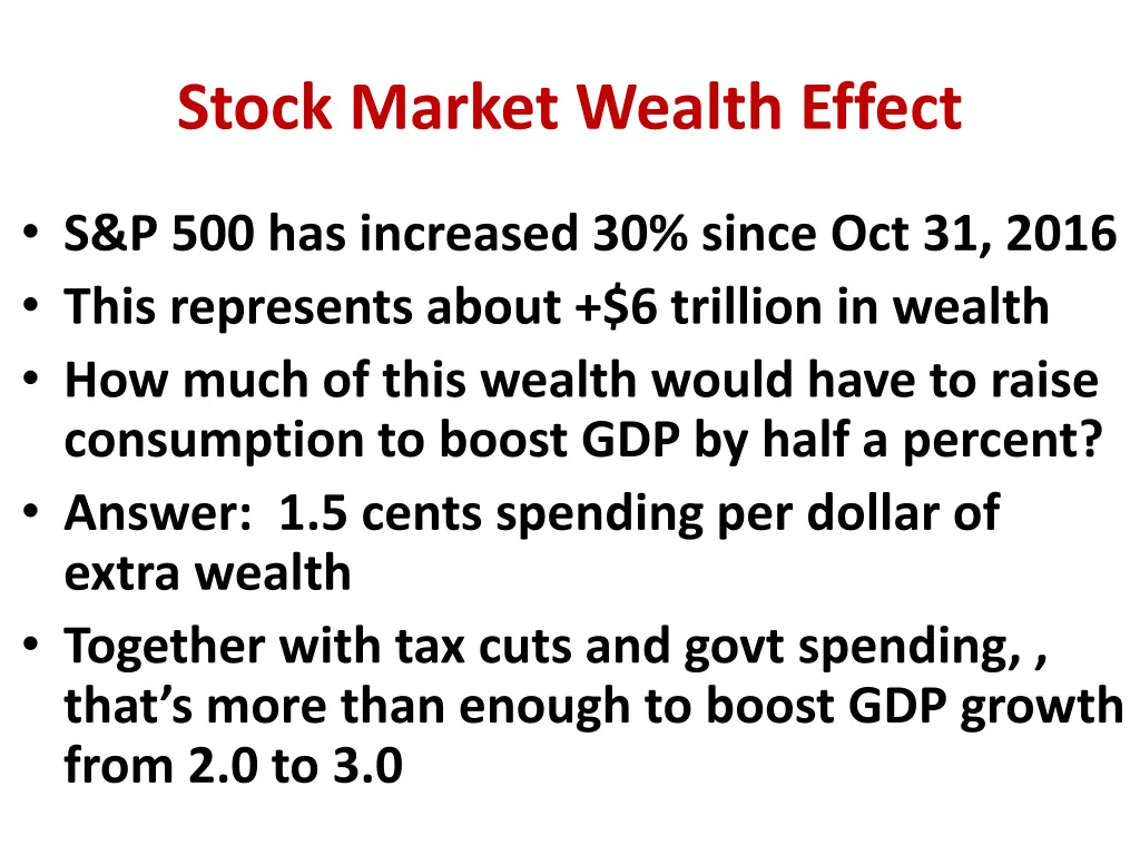 stock market wealth effect