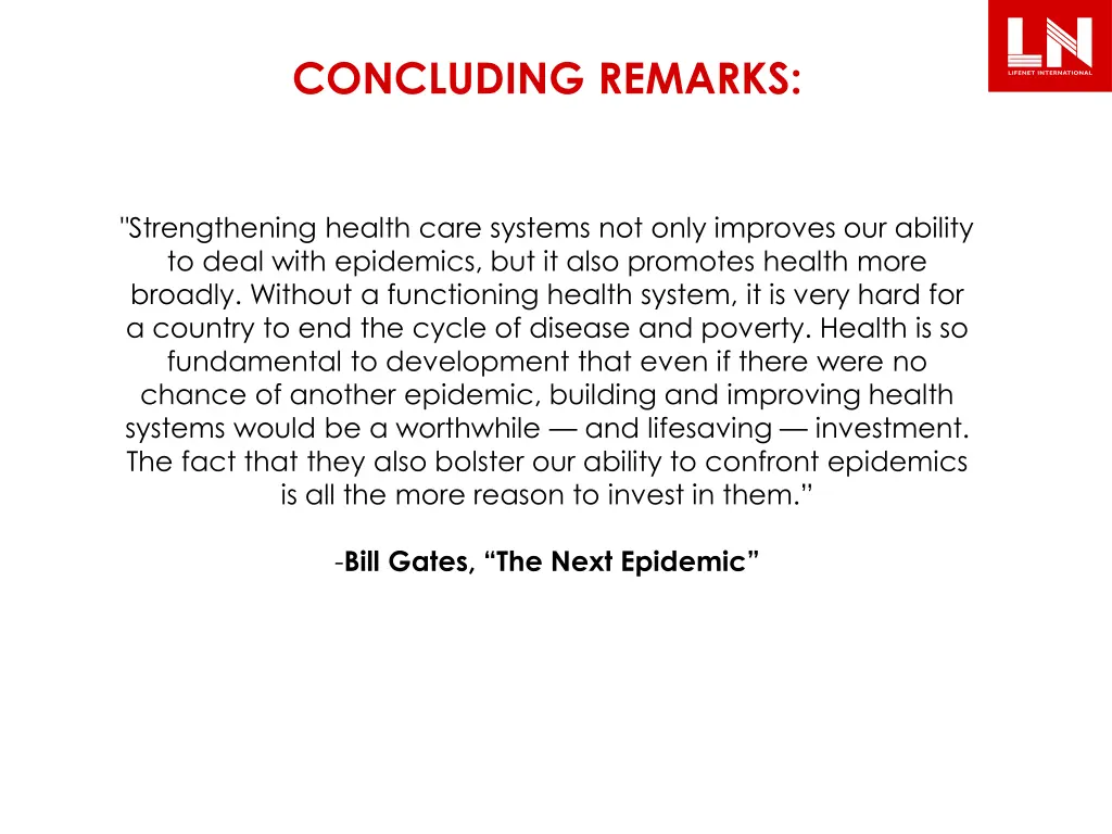 concluding remarks