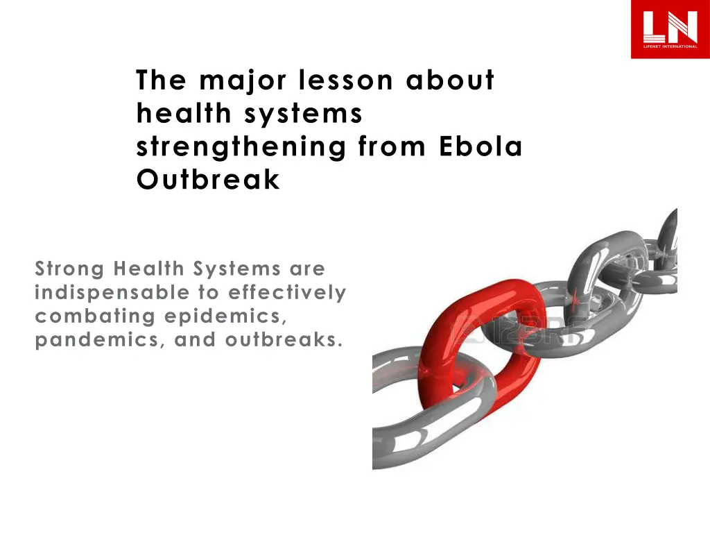the major lesson about health systems