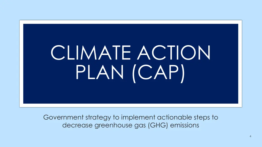 climate action plan cap