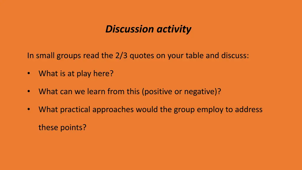discussion activity
