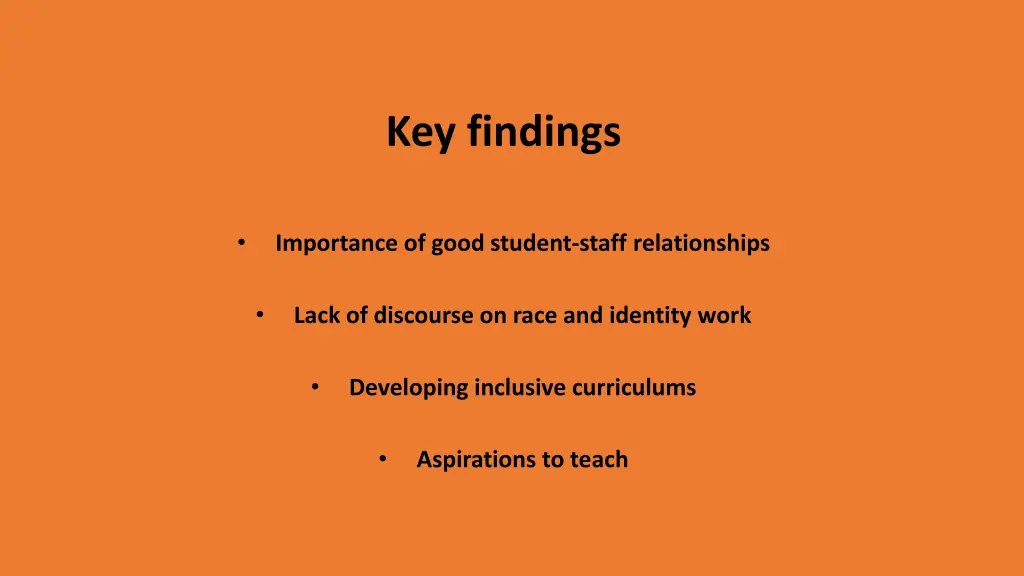 key findings