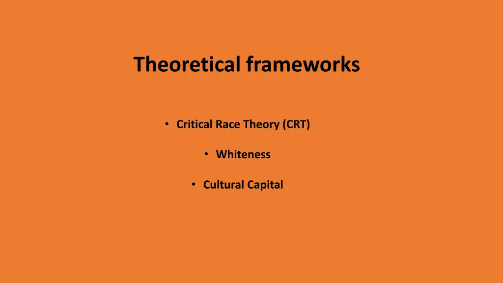 theoretical frameworks