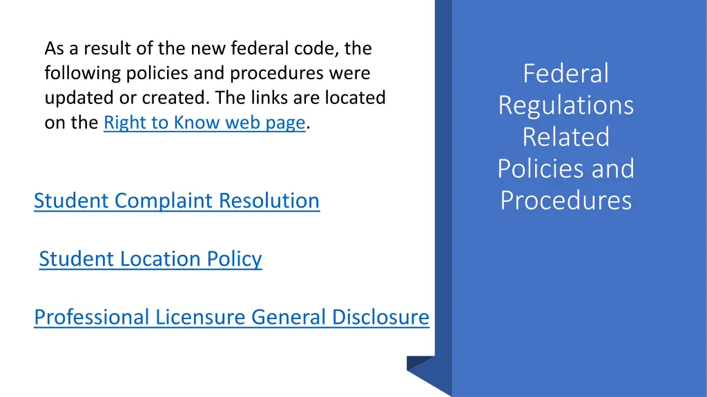 as a result of the new federal code the following