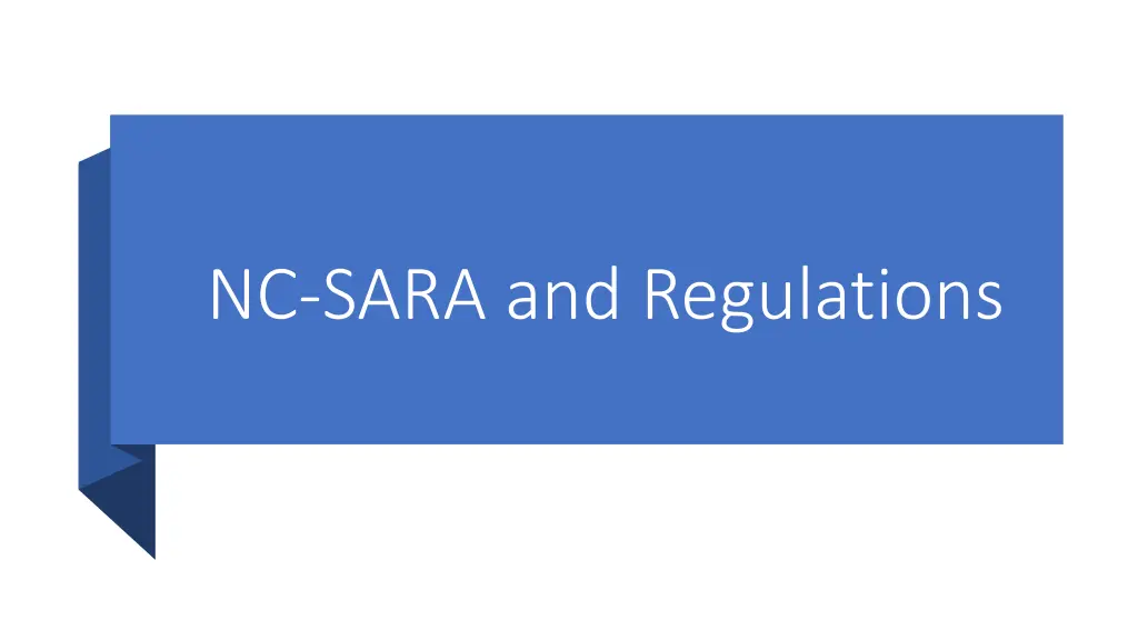 nc sara and regulations