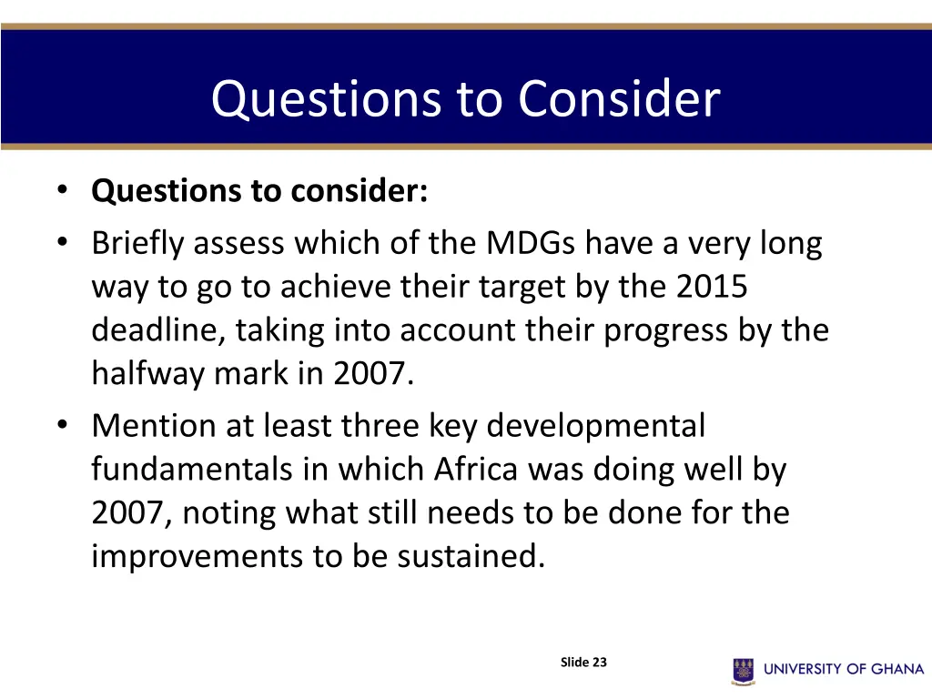 questions to consider