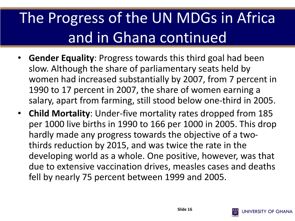 the progress of the un mdgs in africa