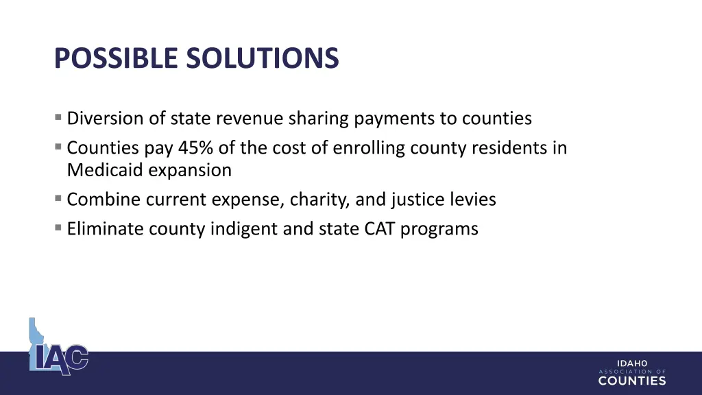 possible solutions