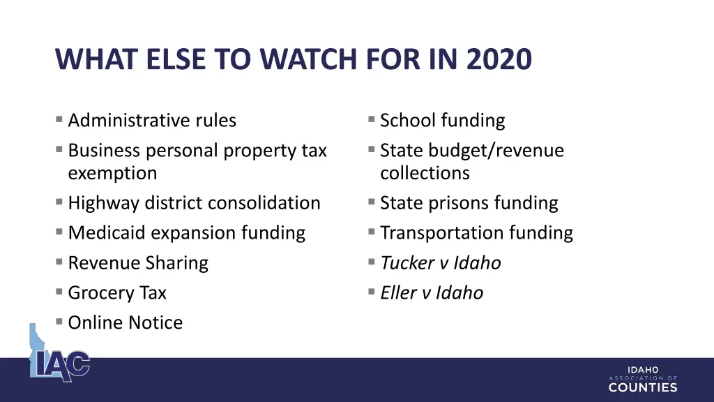 what else to watch for in 2020
