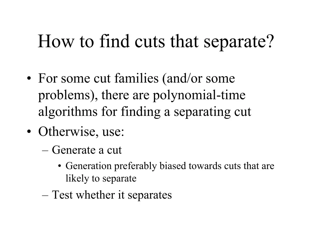 how to find cuts that separate